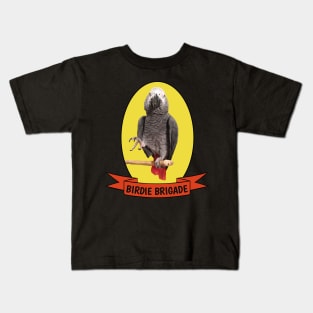 Birdie Brigade Congo African Grey Parrot Kids T-Shirt